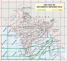 Advance of Monsoon 2016: Source IMD
