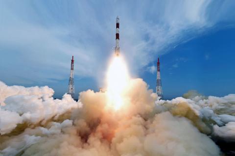 Launch of PSLV-D35 from Sriharikotta on Septermber 26, 2016