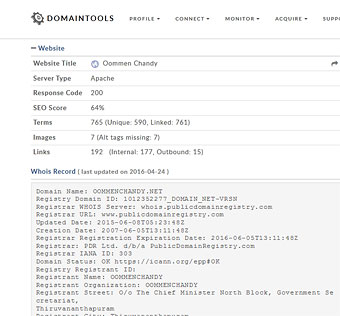 Who is information on Mr. Chandy's Web site