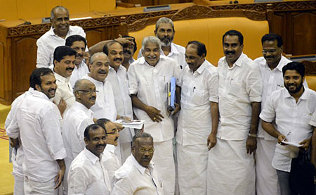 Chief Minister with members of the Assembly 
