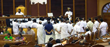 UDF protest inside the Kerala Assembly