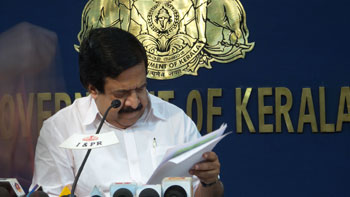 Home Minister Ramesh Chennithala