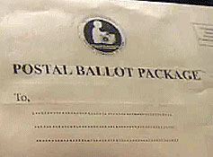 Postal ballot package